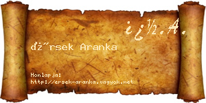 Érsek Aranka névjegykártya