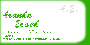 aranka ersek business card